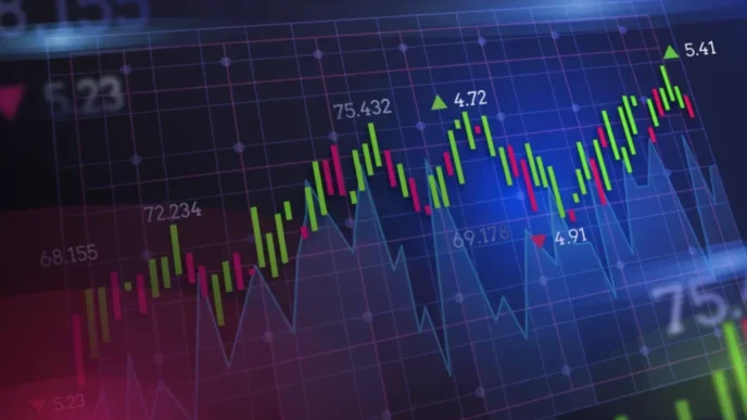 Gráfico financeiro sobre a alta da Ibovespa pela 12º vez